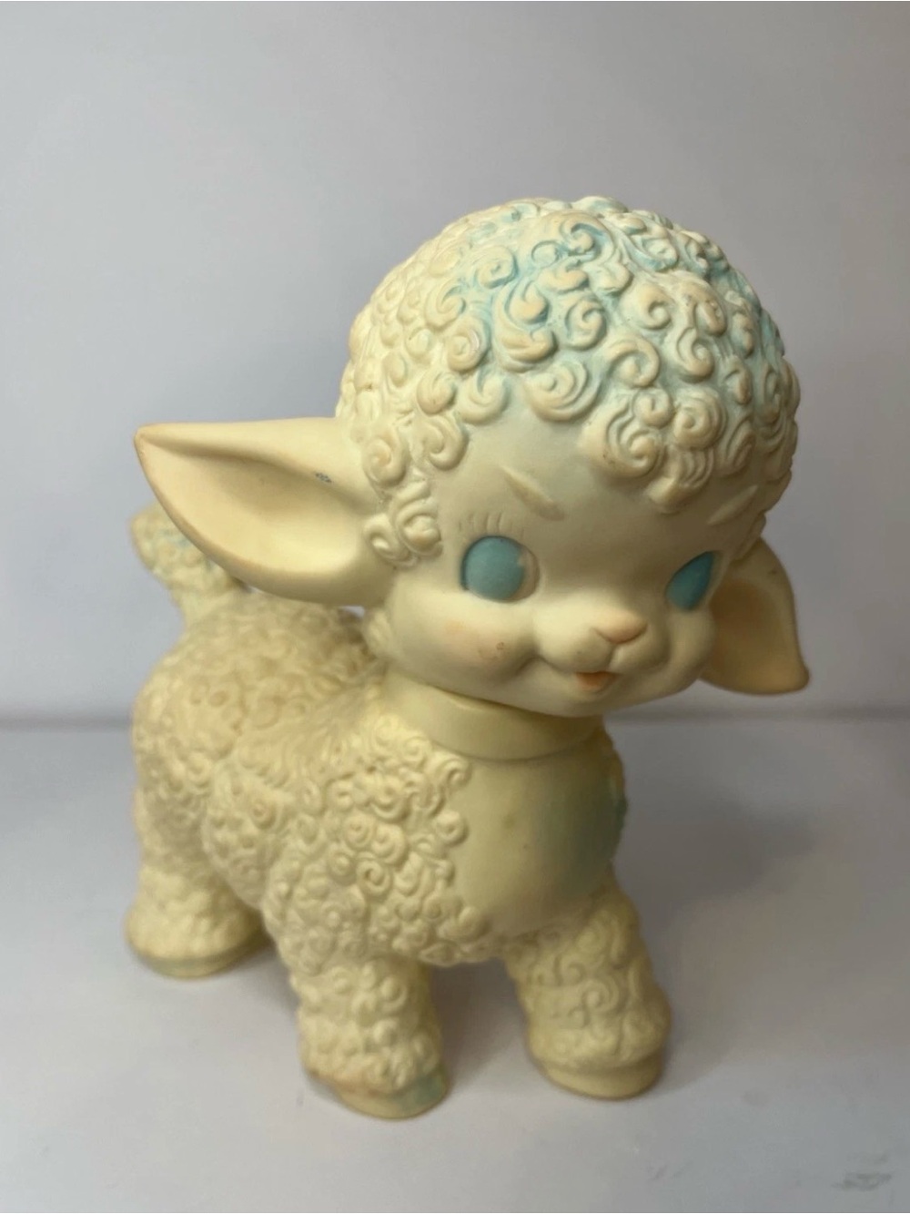 Vintage Sun Rubber Company Lamb Baby Squeak Toy 1955